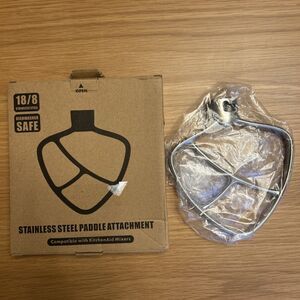 Stainless Steel Paddle Attachment for 5Plus/6Qt Bowl-Lift KitchenAid Stand Mixer